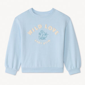 Sweat molleton oversize à bouclettes fille 