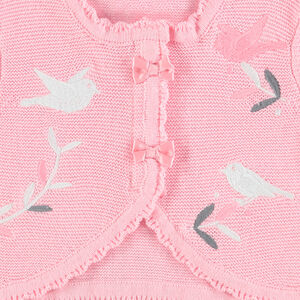 Gilet en tricot avec broderies florales 