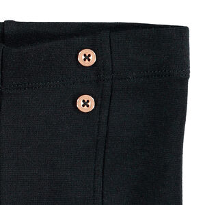 Legging en milano avec boutons dorés et volants 