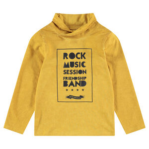 Sous-pull en jersey surteint avec col montant avec texte printé 