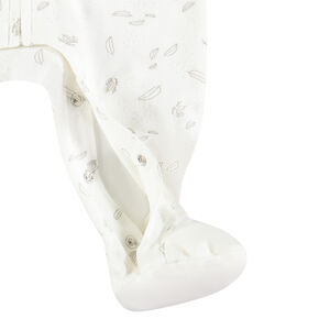 Dors-bien en coton imprimé plumes pour bébé fille 
