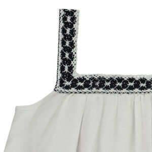 Tunique sans manches avec broderie anglaise fille 