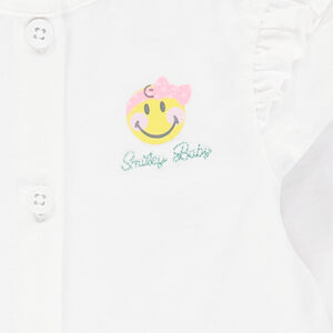 Gilet en jersey uni avec print Smiley 