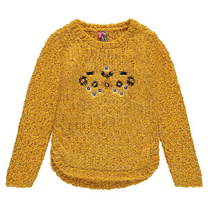 Pull en maille pop-corn mélangée de lurex 