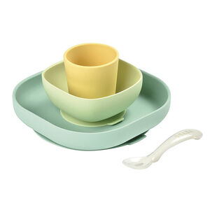 Set de vaisselle en silicone 4 pièces – Yellow 