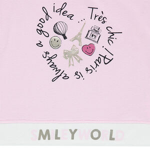 Tee-shirt court en jersey avec print Smiley 