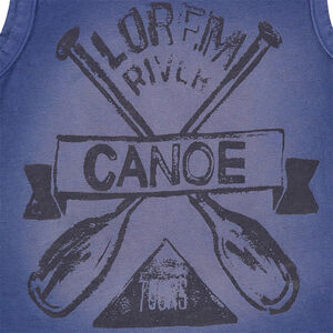 Ensemble débardeur printé  et bermuda en molleton léger 