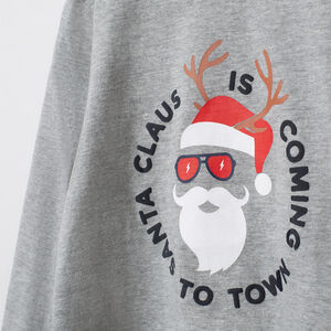 T-shirt manches longues print père Noël 
