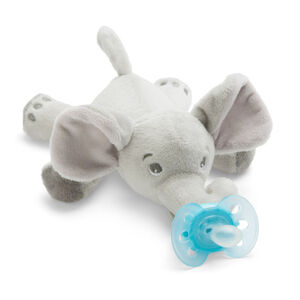 Peluche sucette ultra soft 0-6 mois éléphant 