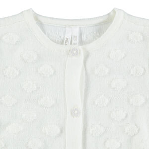 Gilet en tricot à pois reléfés 