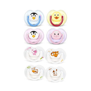 Lot de 2 sucettes Animal en silicone - 0-6 mois 