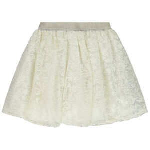 Jupe en tulle et organza brodé fille 