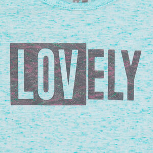 Tee-shirt manches courte ballon avec message printé 