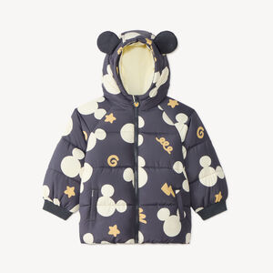 Doudoune bébé garçon avec capuche Mickey Disney doublée micropolaire 