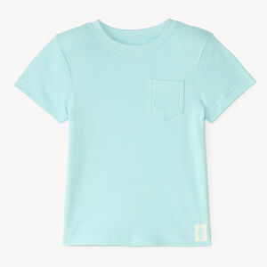 T-shirt manches courtes uni en maille fantaisie garçon 