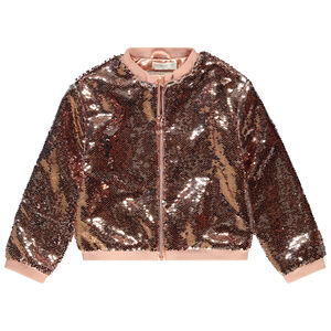 Bombers à sequins doublé satin fille 