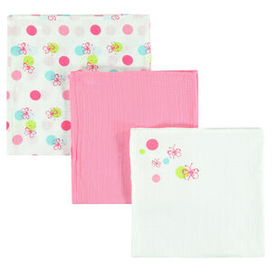 Set de 3 langes imprimés / unis / printés 