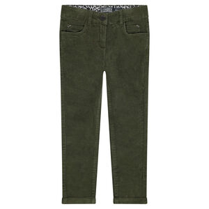 Pantalon en velours ras uni 