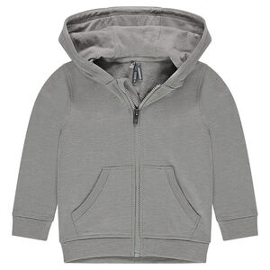 Gilet en molleton à capuche zippé 
