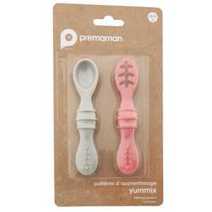 Set de 2 cuillères d'apprentissage Yummix - Rose 