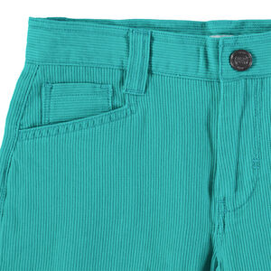 Bermuda côtelé bleu à poches 