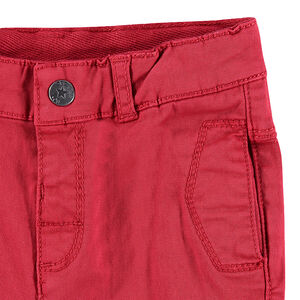 Pantalon en twill surteint uni 