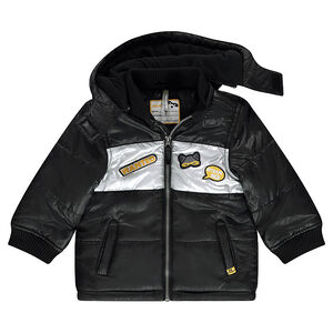 Doudoune matelassée doublée micropolaire à capuche amovible 