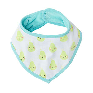 Bavoir bandana réversible imprimé fruits 