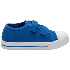 Baskets basses bleues en toile à scratchs du 24 au 35 