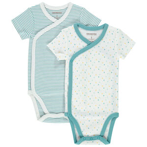 Lot de 2 bodies en coton imprimés pour bébé garçon 