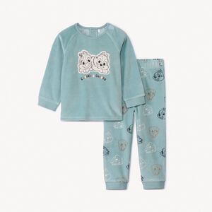 Pyjama velours Tic & Tac Disney pour bébé garçon avec finitions différentes selon l'âge 
