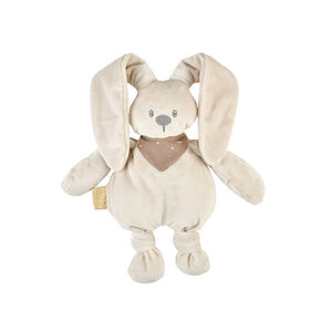 Peluche - Lapin avec foulard phosphorescent - Sable - 30 cm 