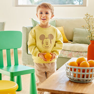 Sweat en molleton motif embossé Mickey Disney pour bébé garçon 