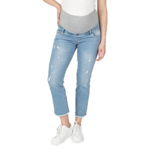 Jeans de grossesse 7/8ème avec bandeau haut en jersey 