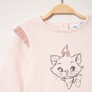 Robe effet 2 en 1 avec tulle imprimé léopard et print Marie Aristochats Disney 