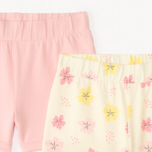 Lot de 2 shorts en jersey uni + imprimé fantaisie fille 