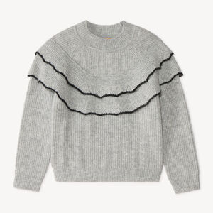 Pull en tricot fille avec volants  
