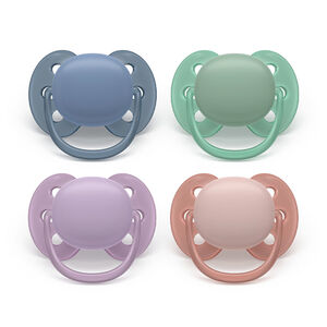 Lot de 2 sucettes silicone 6-18M Ultra Soft unies (lot aléatoire) 