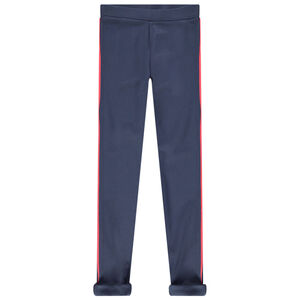 Legging en milano avec bandes contrastées sur les côtés 