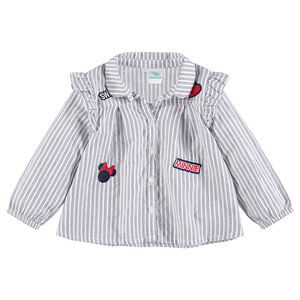 Chemise manches longues en coton avec badges Minnie Disney  