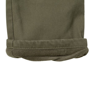 Pantalon droit en twill doublé polaire 