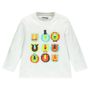 Tee-shirt manches longues en jersey avec print fantaisie 