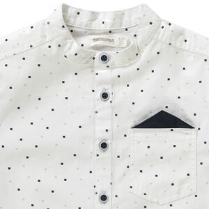 Chemise manches longues imprimée avec faux mouchoir garçon 