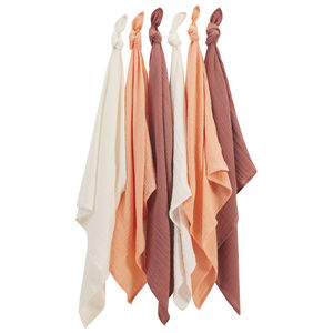 Lot de 6 langes en coton 70 x 70 cm 