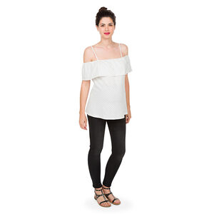 Top volanté de grossesse à fines bretelles 