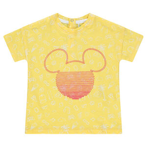 Tee-shirt manches courtes en jersey avec imprimé all-over et print Mickey  Disney 