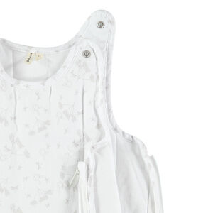 Turbulette sans manches imprimée all-over avec volant rose 