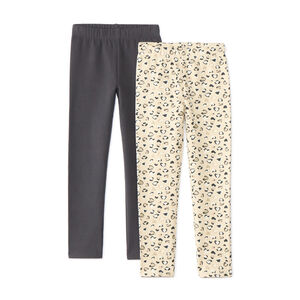 Lot de 2 leggings en molleton fille 