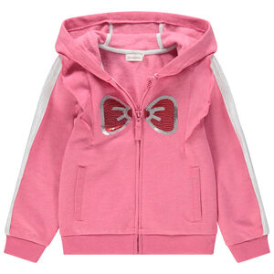 Gilet à capuche en molleton avec motif en relief 