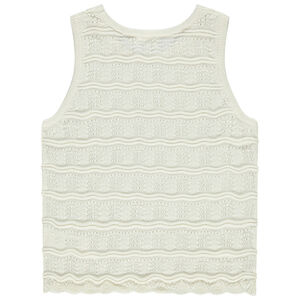 Débardeur uni en crochet ajouré fille 